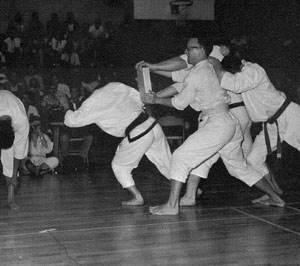 People doing karate.