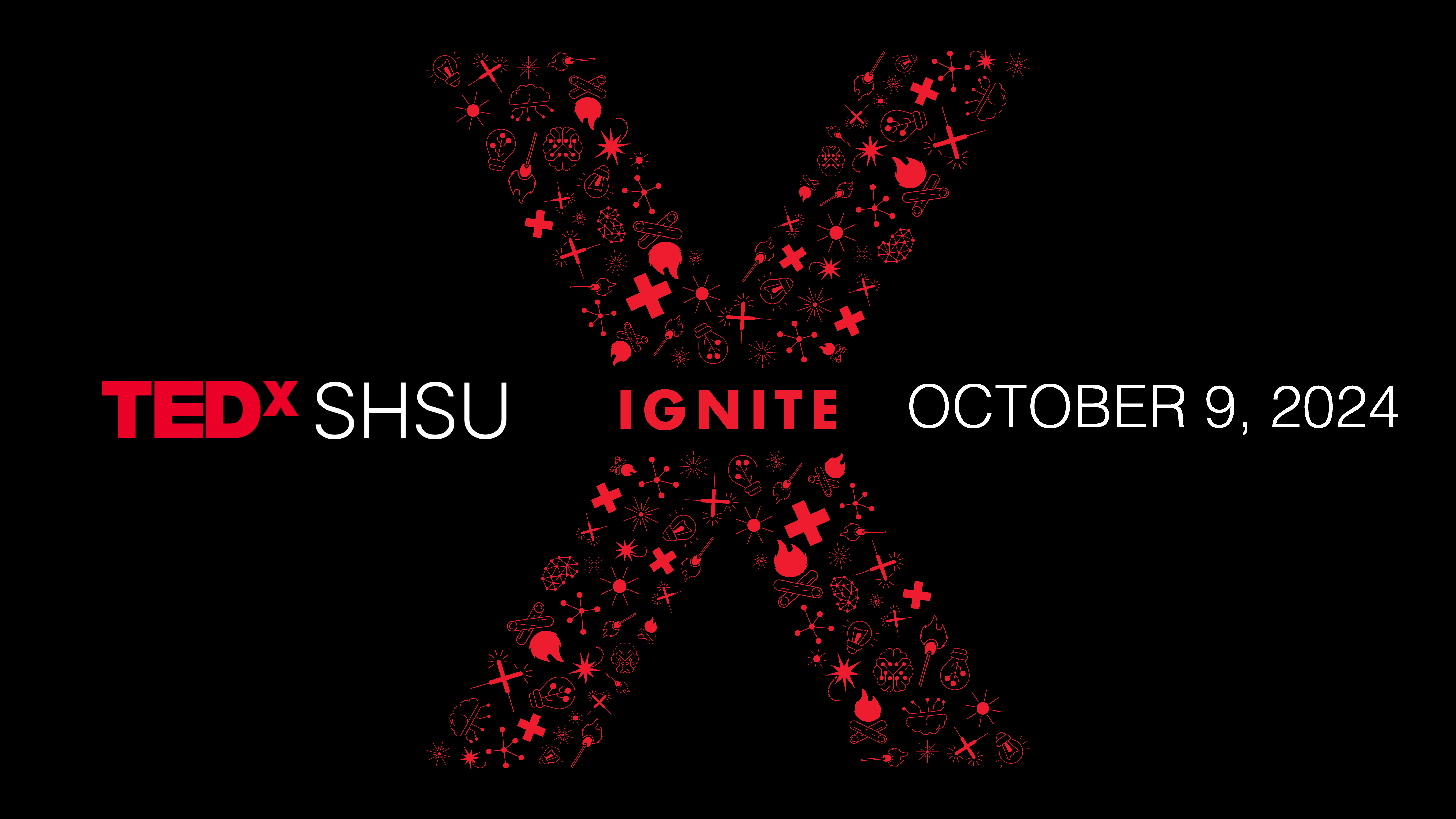 tedxshsu logo for October 9th 2024: Ignite