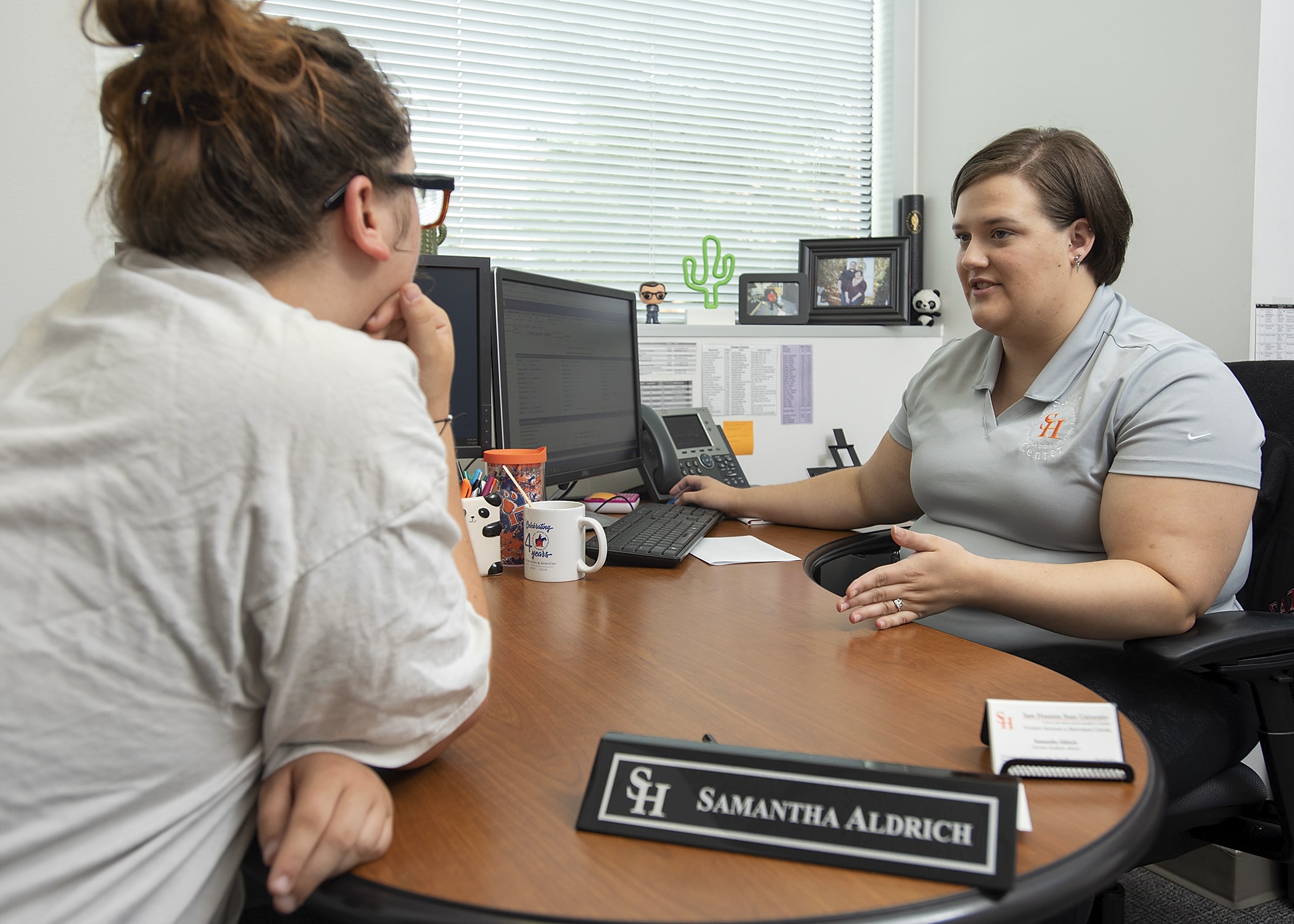 A student being advised.