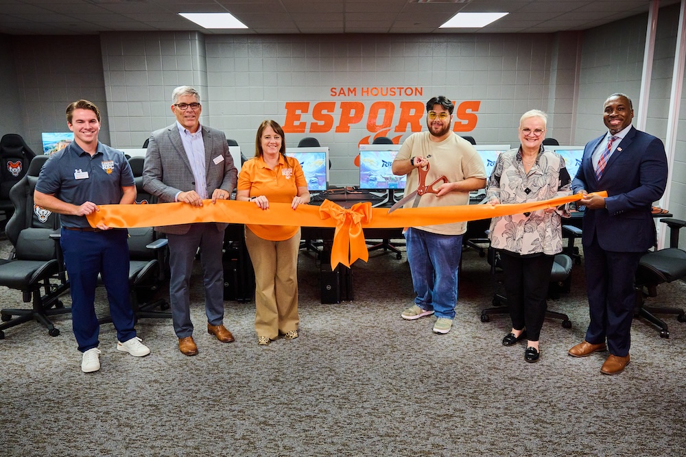 The innovative space serves as the heart of SHSU’s competitive gaming scene and a vibrant spot for students to connect and play. The fun but educational initiative develops benefits such as teamwork, communication and leadership, all while enjoying their favorite games.