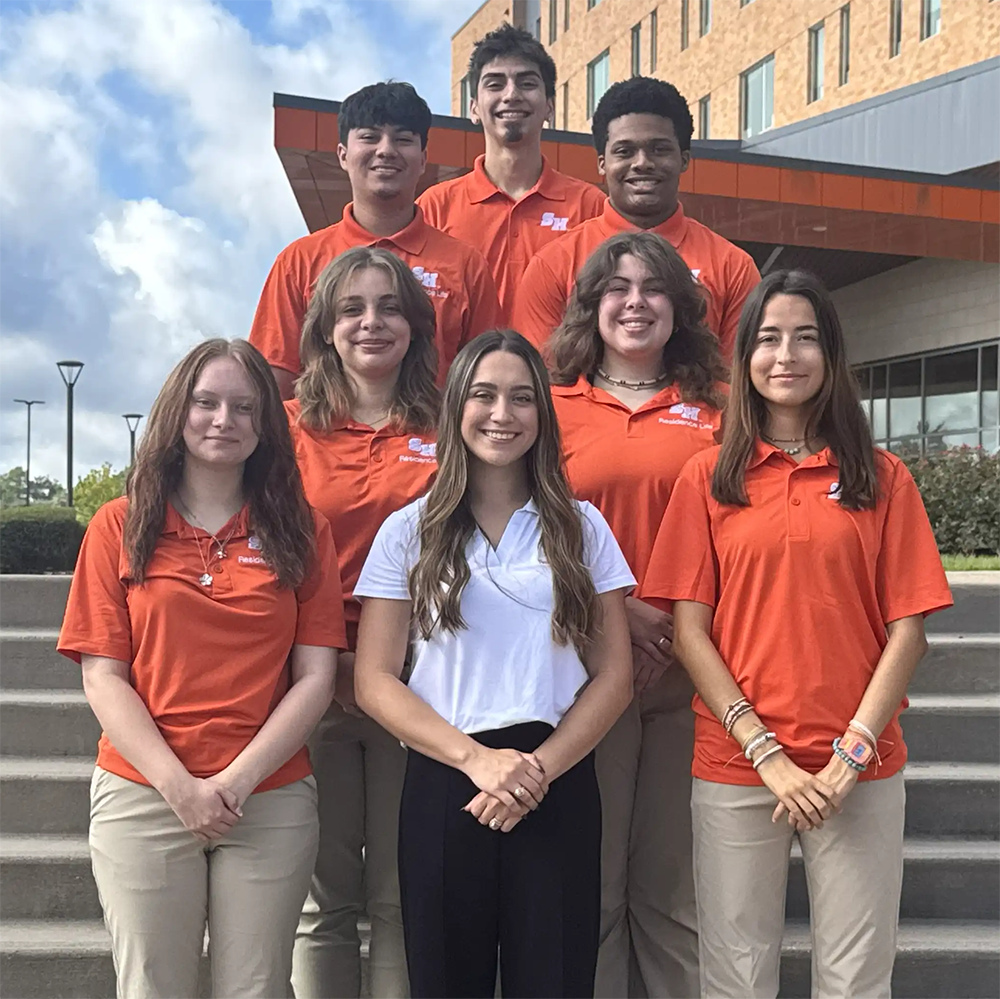Group of resident advisors on campus