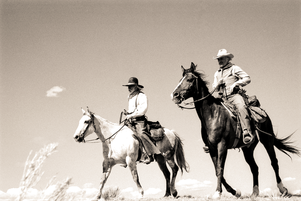 Gus and Call on the Mesa, © 1988, Bill Wittliff