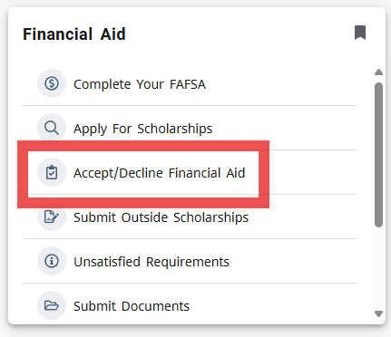 financial aid award link