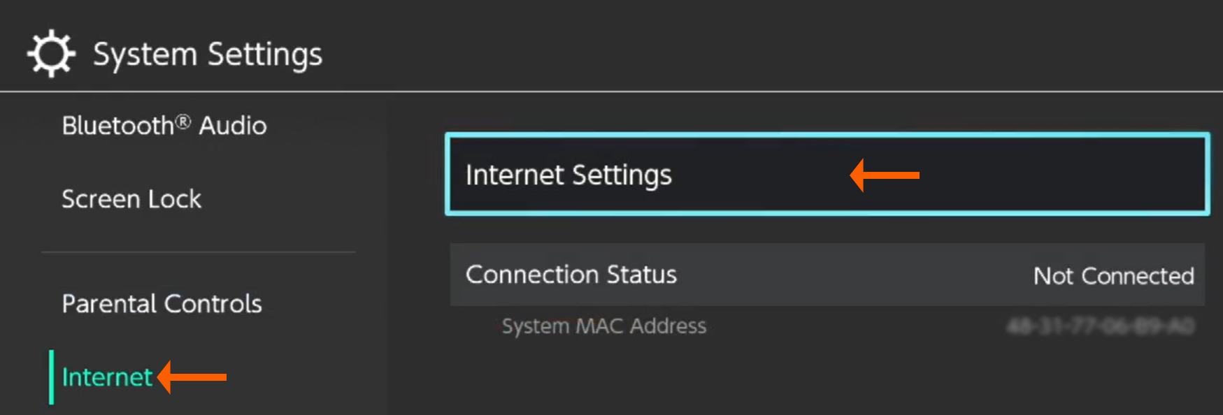 Switch System Settings