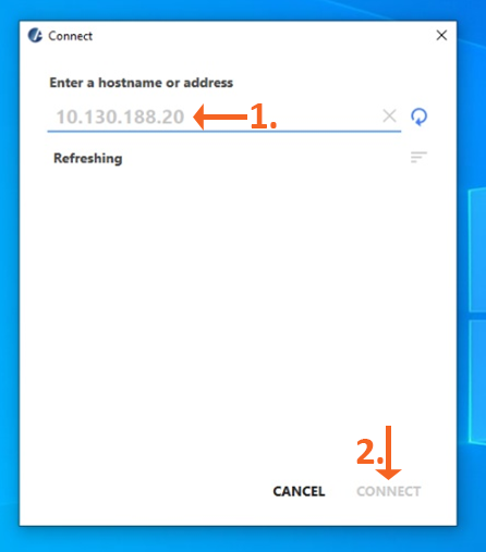 3.Managed Windows Enter IP