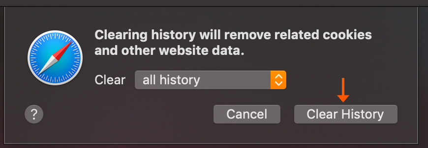 Safari Select Clear History
