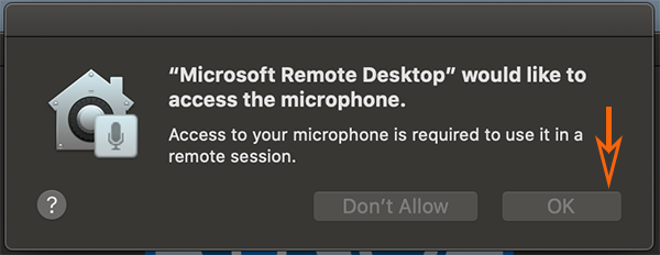 Ok to Microphone