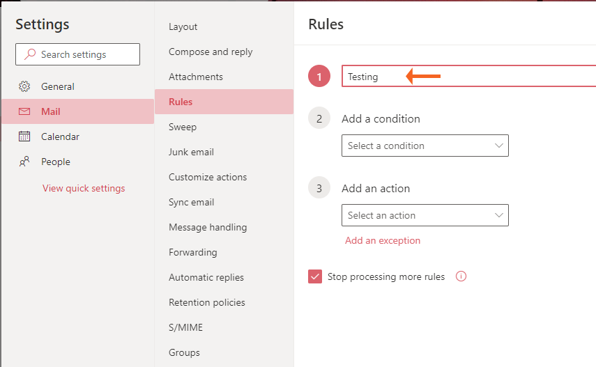 New Rule OWA Name Rule