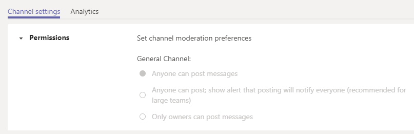 Member Channel Settings