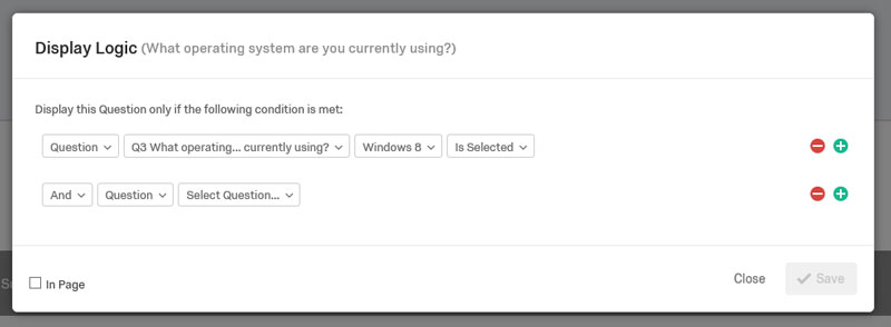 Display Logic Options