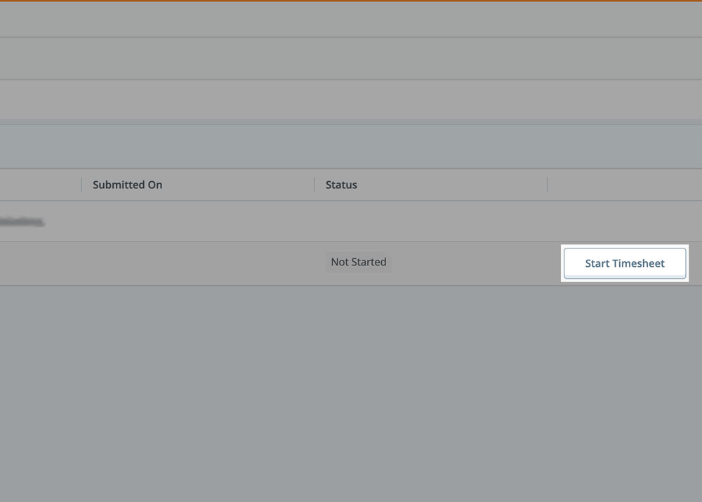 start timesheet button highlighted under the position label