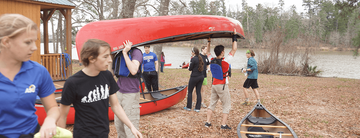 getting canoes to the water